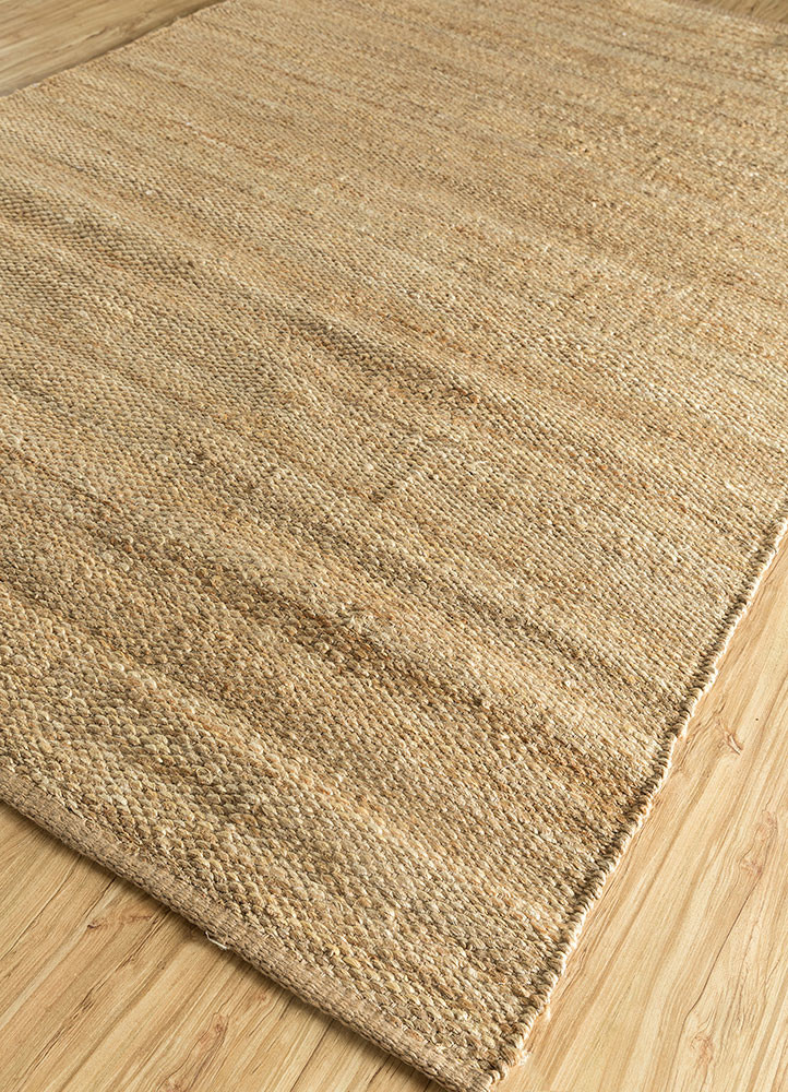 abrash beige and brown jute and hemp flat weaves Rug - FoldShot