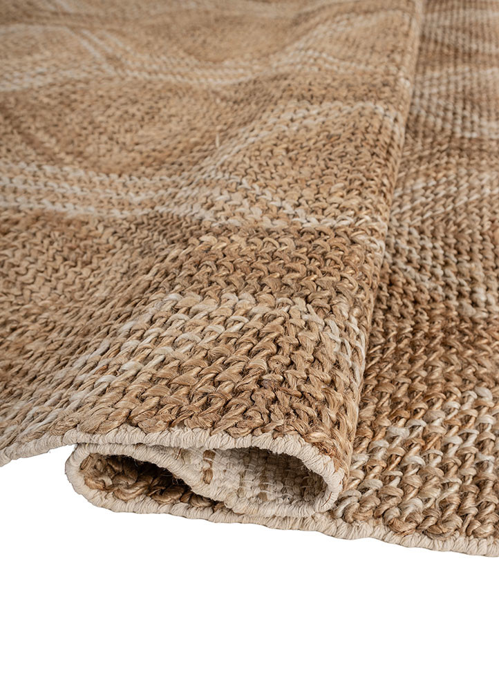 nomadic threads beige and brown jute and hemp flat weaves Rug - FoldShot nomadic threads beige and brown jute and hemp flat weaves Rug - FoldShot