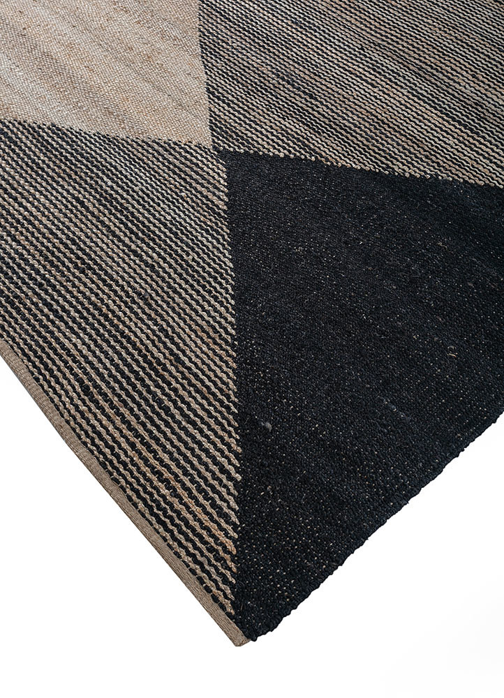 abrash beige and brown jute and hemp flat weaves Rug - FoldShot abrash beige and brown jute and hemp flat weaves Rug - FoldShot