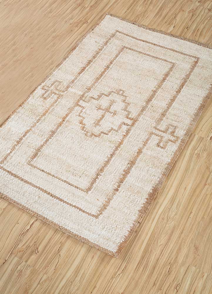 Aprezo Ivory Flat Weaves Jute and Hemp RugsPdjt432Jaipur Rugs