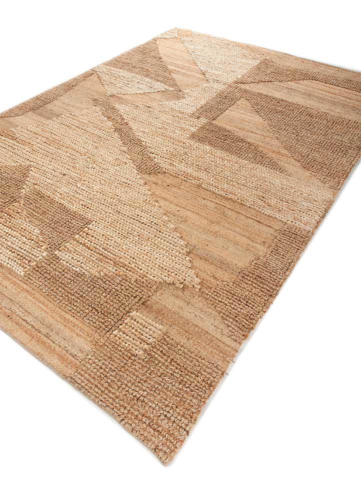 aprezo beige and brown jute and hemp flat weaves Rug - FoldShot aprezo beige and brown jute and hemp flat weaves Rug - FoldShot