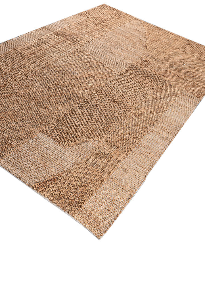 nomadic threads beige and brown jute and hemp flat weaves Rug - FoldShot nomadic threads beige and brown jute and hemp flat weaves Rug - FoldShot
