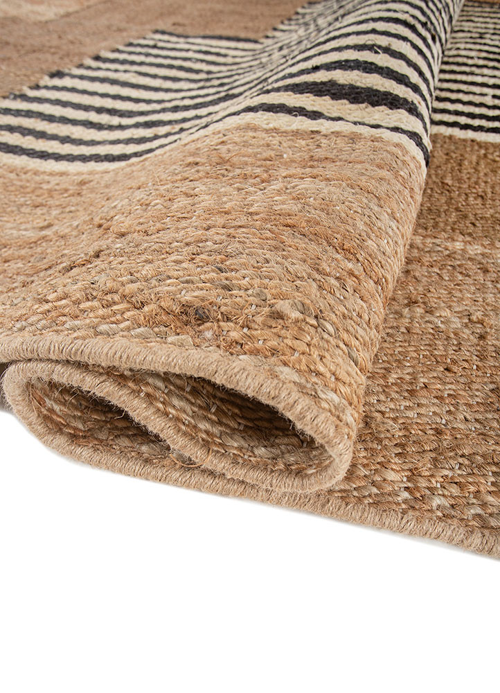 nomadic threads beige and brown jute and hemp flat weaves Rug - FoldShot nomadic threads beige and brown jute and hemp flat weaves Rug - FoldShot