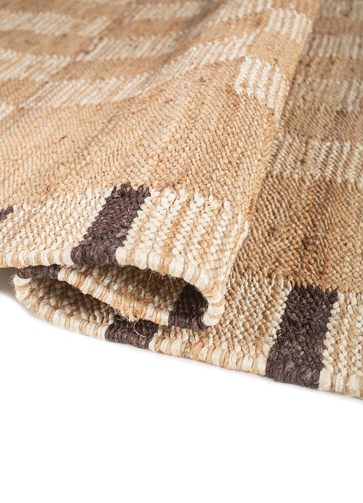nomadic threads beige and brown jute and hemp flat weaves Rug - FoldShot nomadic threads beige and brown jute and hemp flat weaves Rug - FoldShot