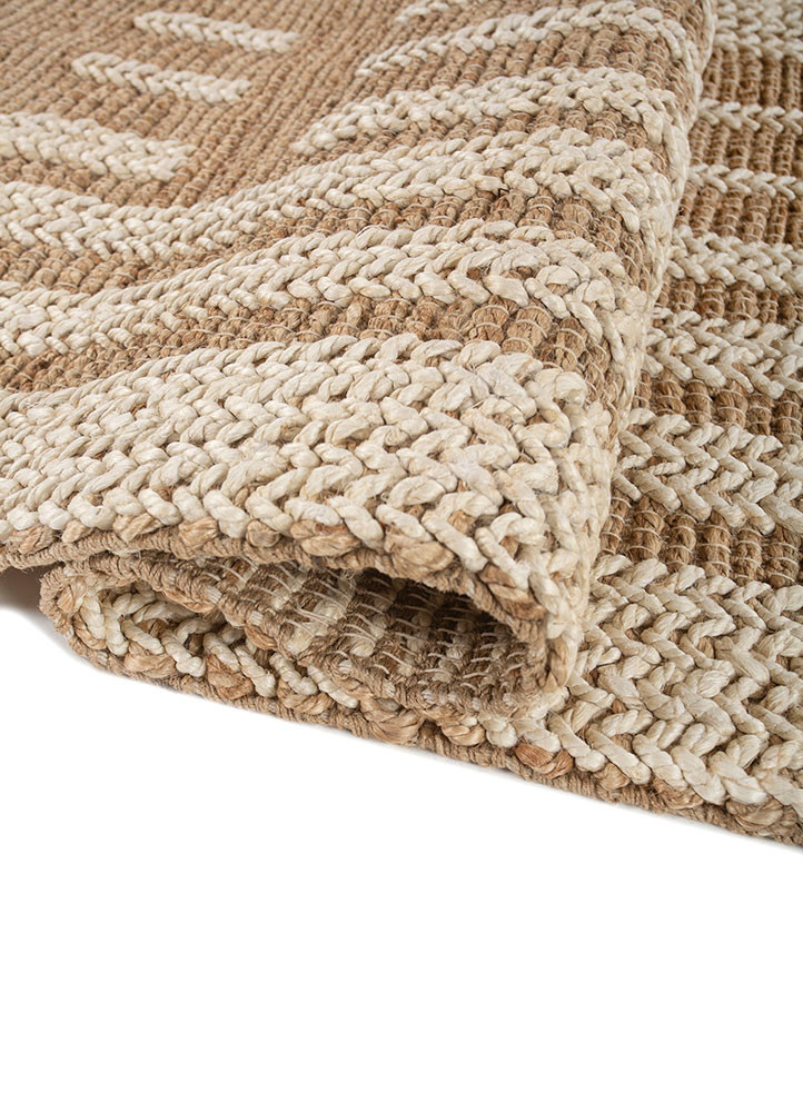 nomadic threads beige and brown jute and hemp flat weaves Rug - FoldShot nomadic threads beige and brown jute and hemp flat weaves Rug - FoldShot