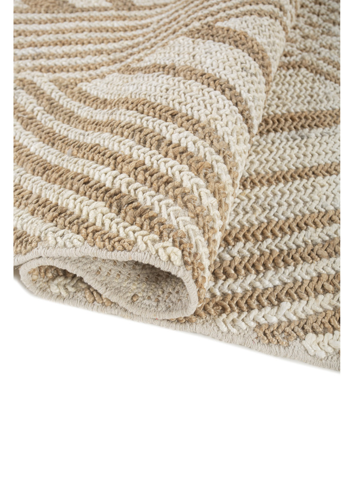 nomadic threads beige and brown jute and hemp flat weaves Rug - FoldShot nomadic threads beige and brown jute and hemp flat weaves Rug - FoldShot