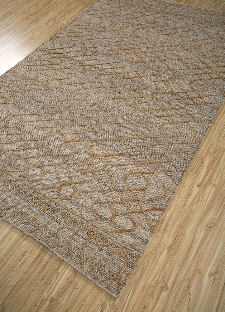 nomadic threads beige and brown jute and hemp flat weaves Rug - FoldShot nomadic threads beige and brown jute and hemp flat weaves Rug - FoldShot