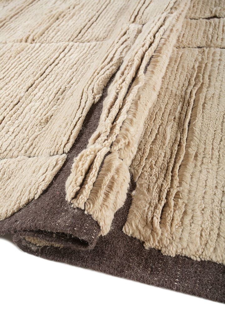 indusbar ivory wool flat weaves Rug - FoldShot