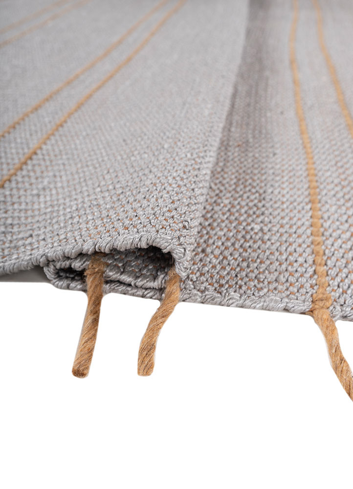 contour beige and brown polyester hand loom Rug - FoldShot