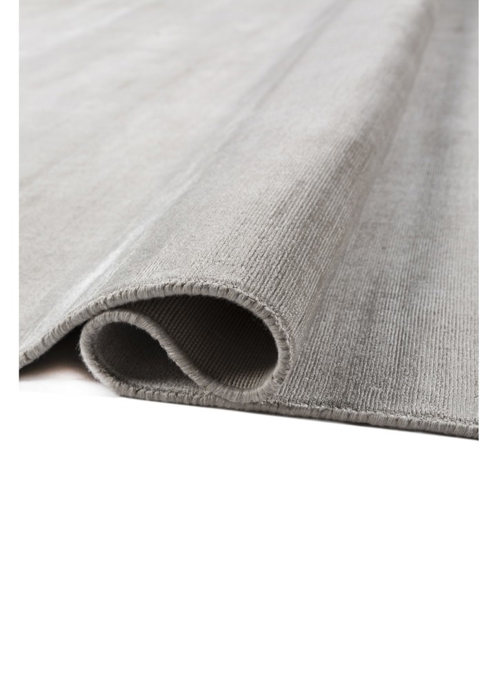 basis grey and black viscose hand loom Rug - FoldShot basis grey and black viscose hand loom Rug - FoldShot