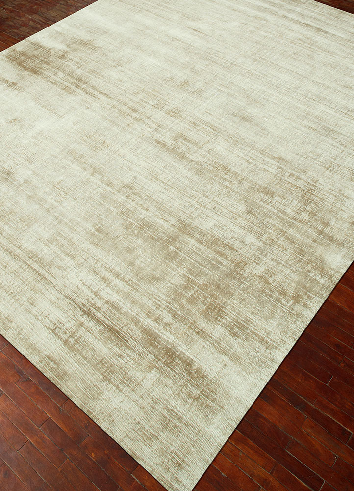basis beige and brown viscose hand loom Rug - FoldShot