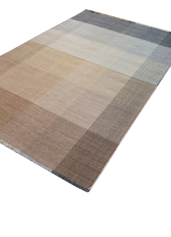tesoro beige and brown wool hand loom Rug - FoldShot tesoro beige and brown wool hand loom Rug - FoldShot