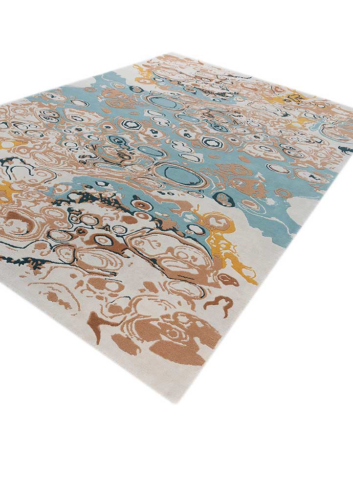 sthir ivory wool hand knotted Rug - FoldShot