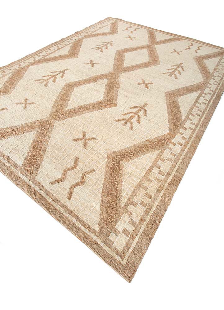 thyme ivory jute and hemp hand knotted Rug - FoldShot