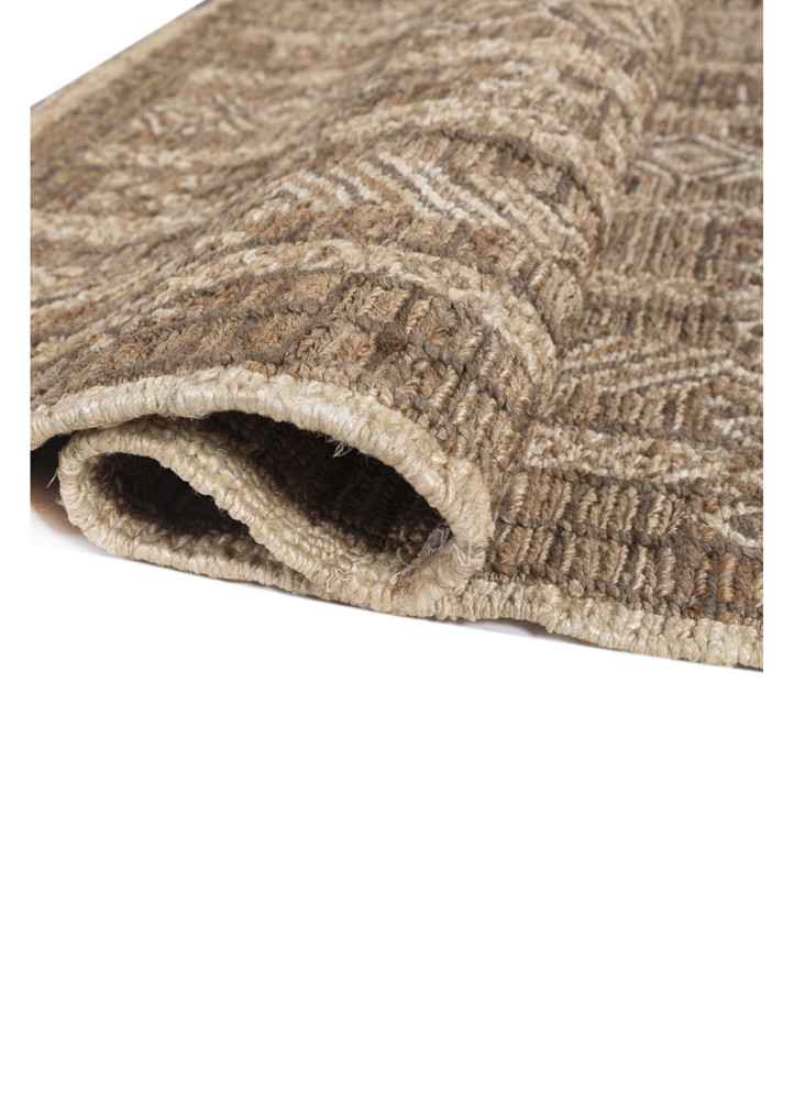 thyme beige and brown jute and hemp hand knotted Rug - FoldShot thyme beige and brown jute and hemp hand knotted Rug - FoldShot