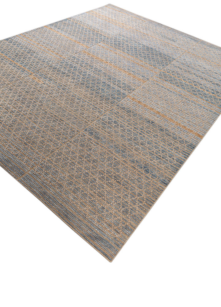 blythe beige and brown wool hand knotted Rug - FoldShot