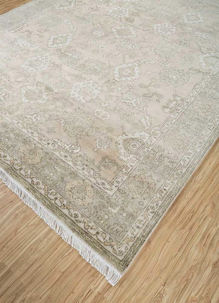 someplace in time ivory wool hand knotted Rug - FoldShot