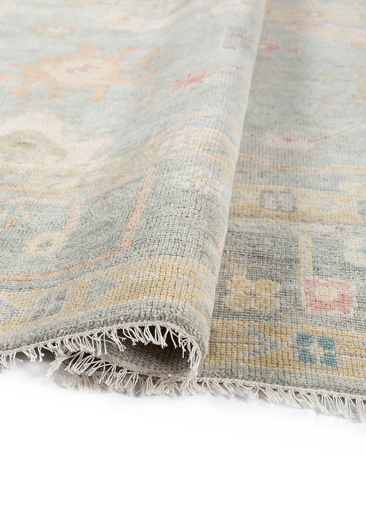 abrash blue wool hand knotted Rug - FoldShot abrash blue wool hand knotted Rug - FoldShot