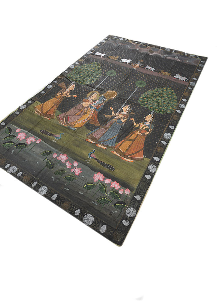 pichwai art gold cotton cloth  WALL ART & TAPESTRY - FoldShot