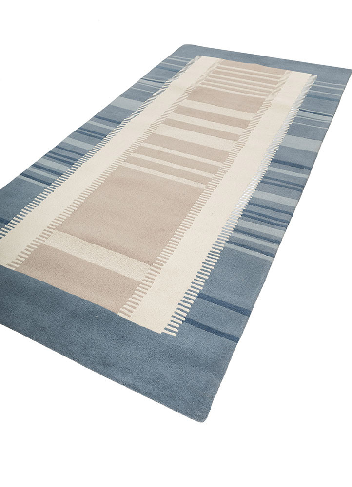 linear blue polyester hand tufted Rug - FoldShot linear blue polyester hand tufted Rug - FoldShot