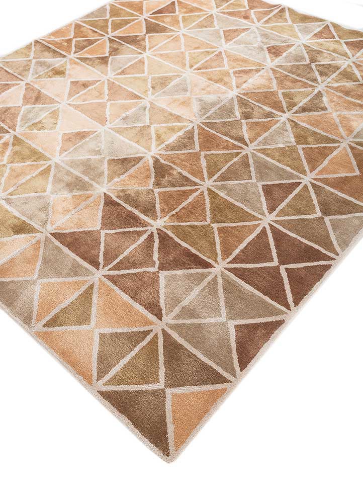 acar ivory silk hand tufted Rug - FoldShot