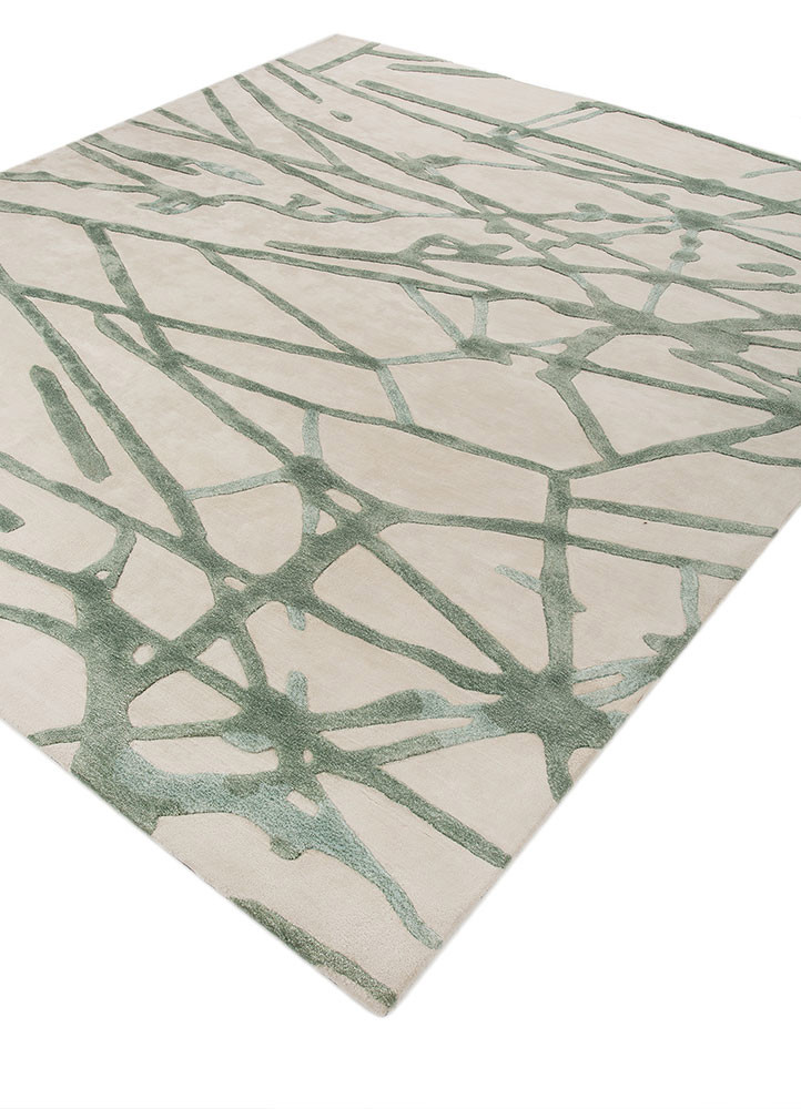 white noise ivory viscose hand tufted Rug - FoldShot white noise ivory viscose hand tufted Rug - FoldShot