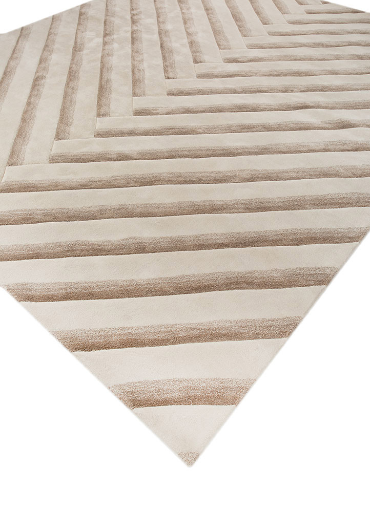 chroma ivory wool and bamboo silk hand tufted Rug - FoldShot chroma ivory wool and bamboo silk hand tufted Rug - FoldShot