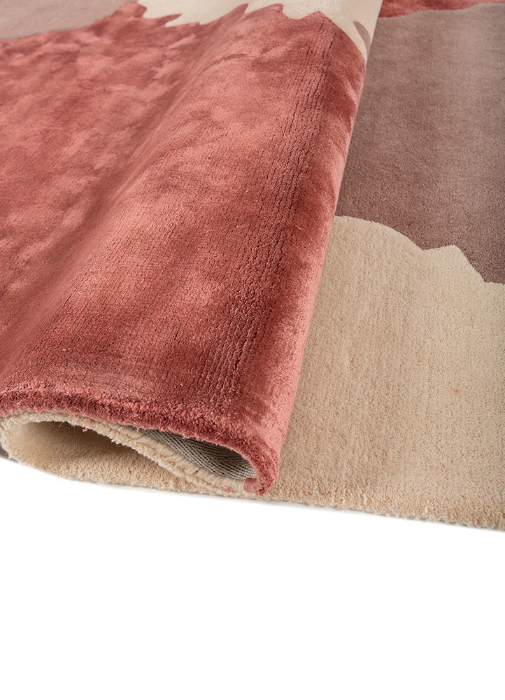 joy red and orange wool and bamboo silk hand tufted Rug - FoldShot joy red and orange wool and bamboo silk hand tufted Rug - FoldShot