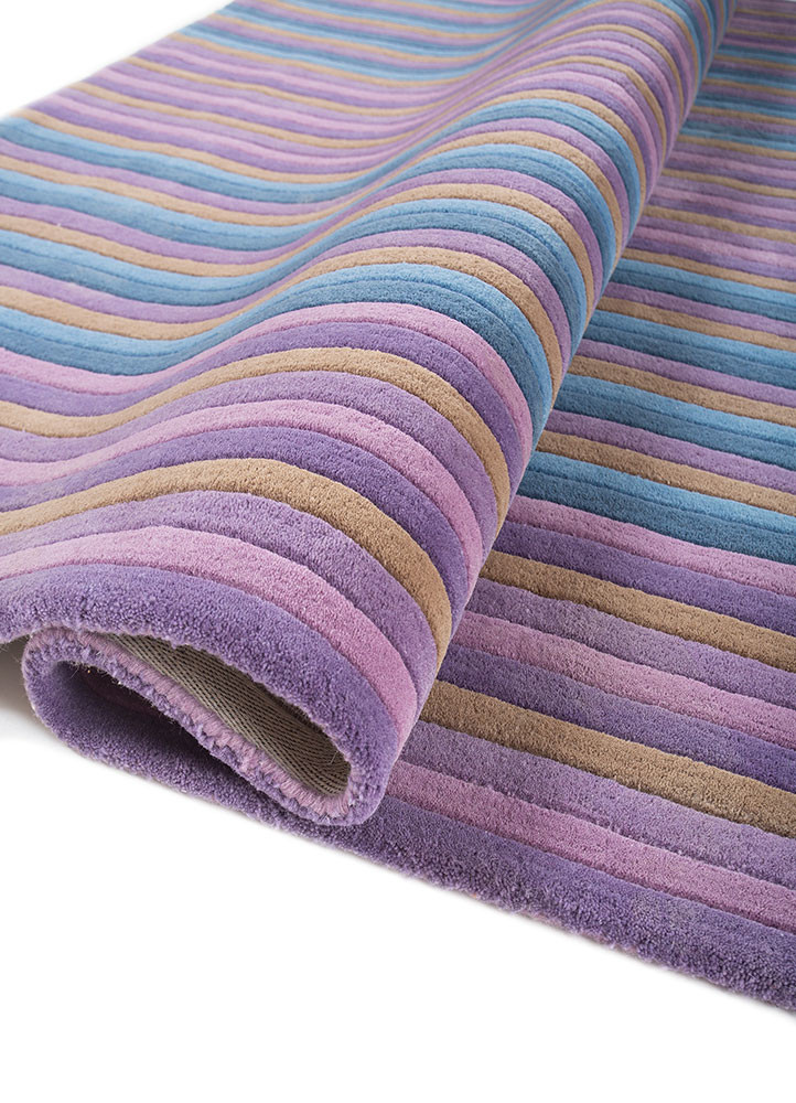 acar beige and brown wool hand tufted Rug - FoldShot