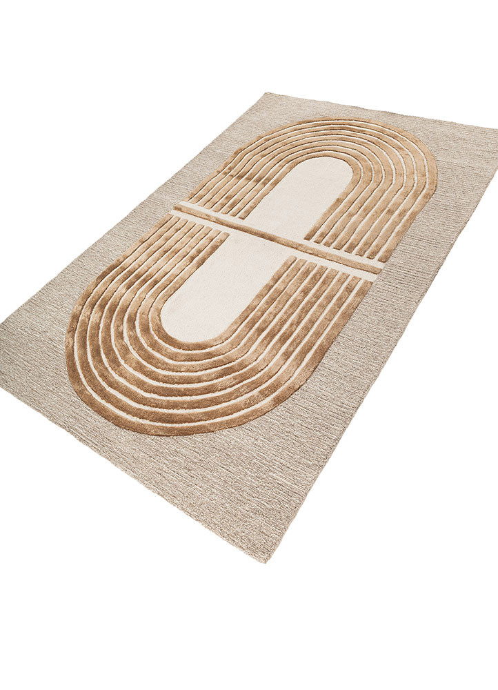 come around red and orange wool and viscose hand tufted Rug - FoldShot come around red and orange wool and viscose hand tufted Rug - FoldShot