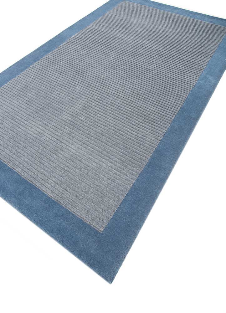 cera blue wool and viscose hand tufted Rug - FoldShot