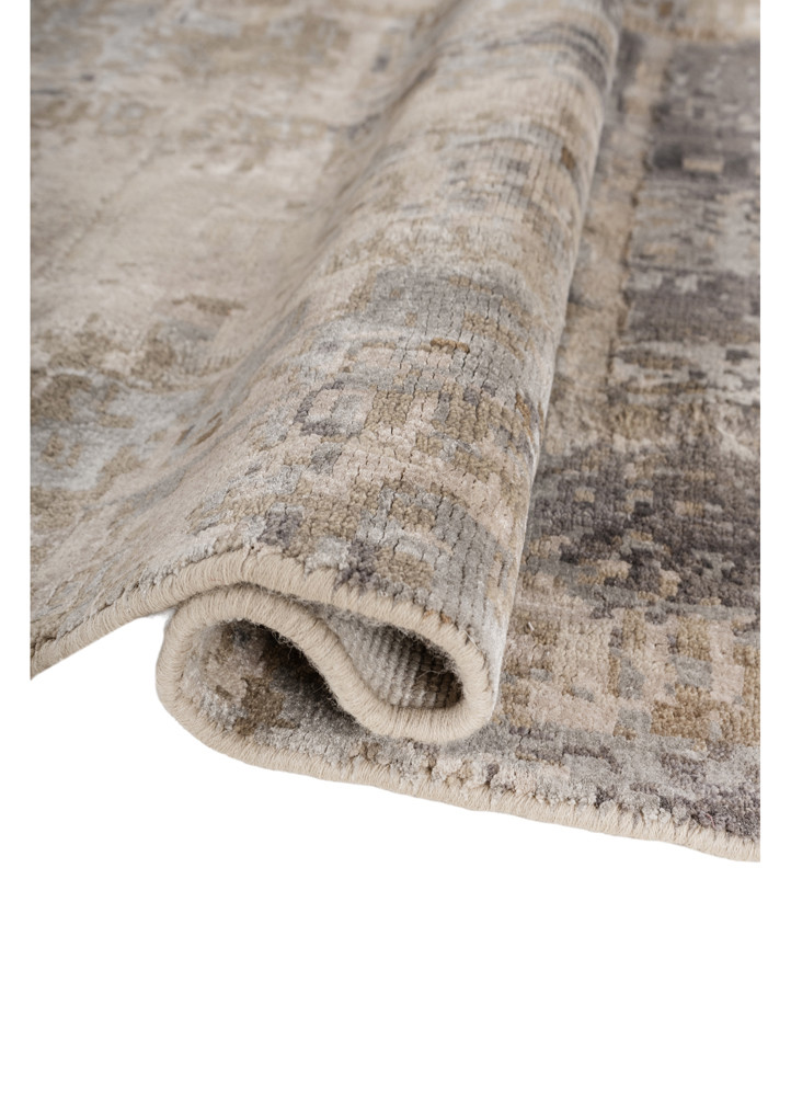 provenance blue wool and bamboo silk hand knotted Rug - FoldShot provenance blue wool and bamboo silk hand knotted Rug - FoldShot