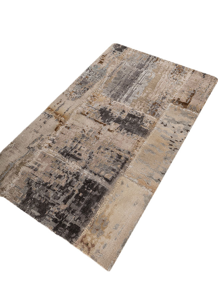 provenance ivory wool and bamboo silk hand knotted Rug - FoldShot provenance ivory wool and bamboo silk hand knotted Rug - FoldShot