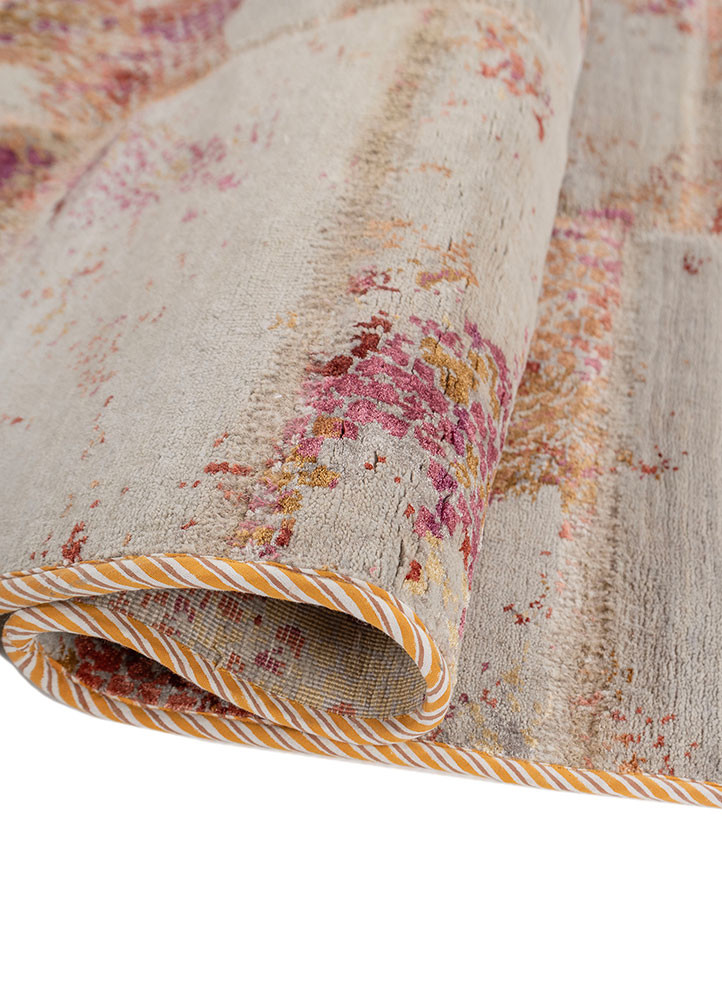provenance blue wool and bamboo silk hand knotted Rug - FoldShot provenance blue wool and bamboo silk hand knotted Rug - FoldShot