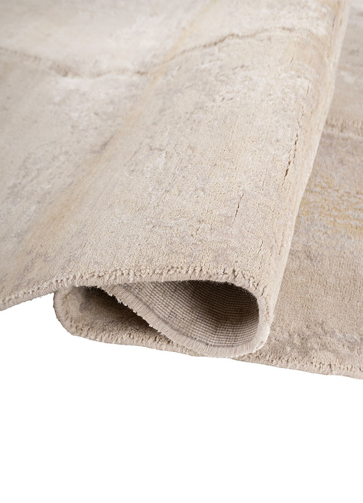 provenance ivory wool and bamboo silk hand knotted Rug - FoldShot provenance ivory wool and bamboo silk hand knotted Rug - FoldShot