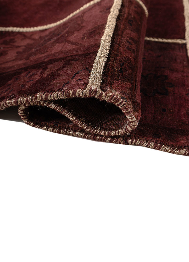provenance red and orange wool hand knotted Rug - FoldShot provenance red and orange wool hand knotted Rug - FoldShot
