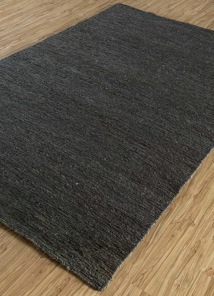 hula blue jute and hemp hand knotted Rug - FoldShot