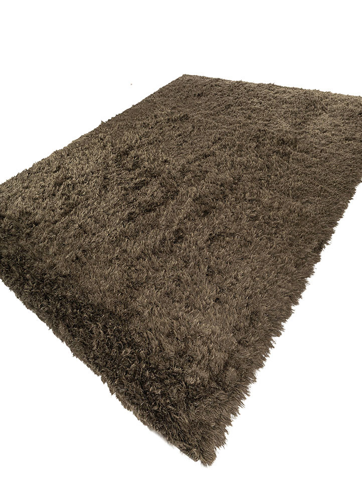 basis grey and black polyester hand loom Rug - FoldShot