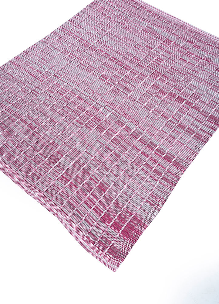 bespoke sile pink and purple polyester hand loom Home Textile - FoldShot