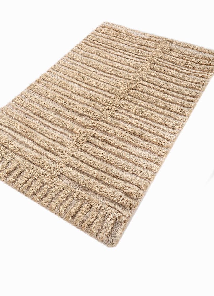 zuri beige and brown wool hand knotted Rug - FoldShot zuri beige and brown wool hand knotted Rug - FoldShot
