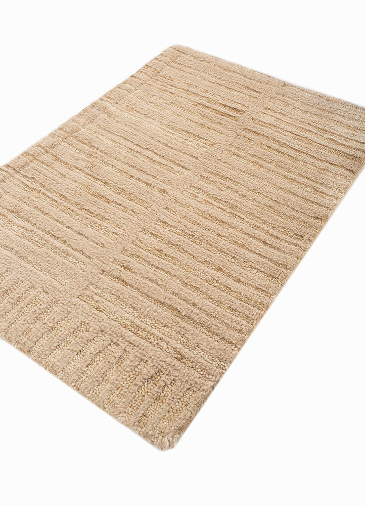 zuri beige and brown wool hand knotted Rug - FoldShot zuri beige and brown wool hand knotted Rug - FoldShot