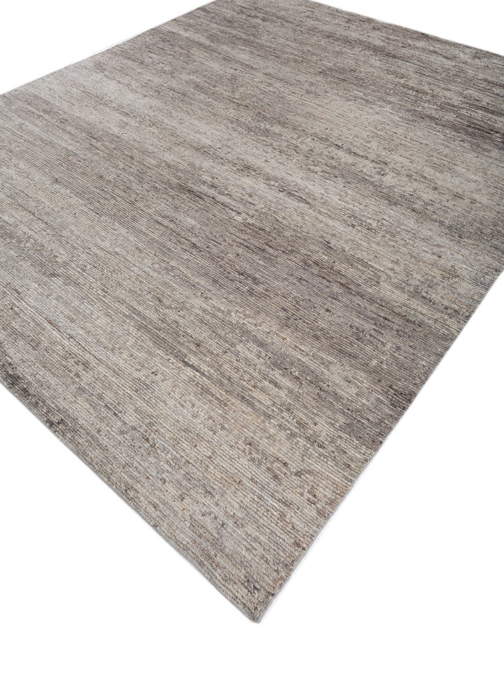 manifest grey and black afghan wool hand knotted Rug - FoldShot