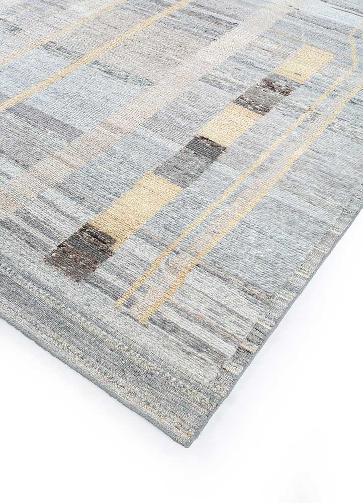 manifest beige and brown afghan wool hand knotted Rug - FoldShot