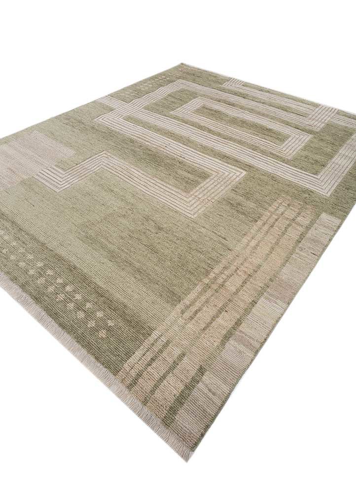 manifest green afghan wool hand knotted Rug - FoldShot manifest green afghan wool hand knotted Rug - FoldShot