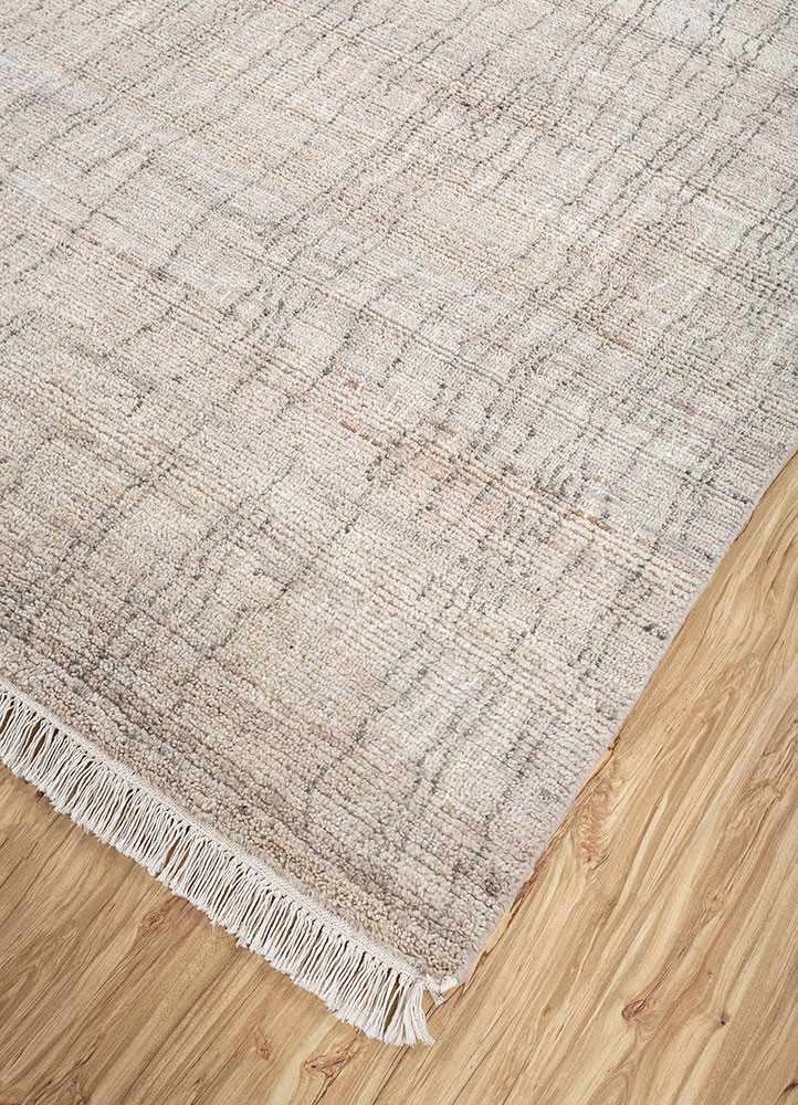 manifest ivory afghan wool hand knotted Rug - FoldShot