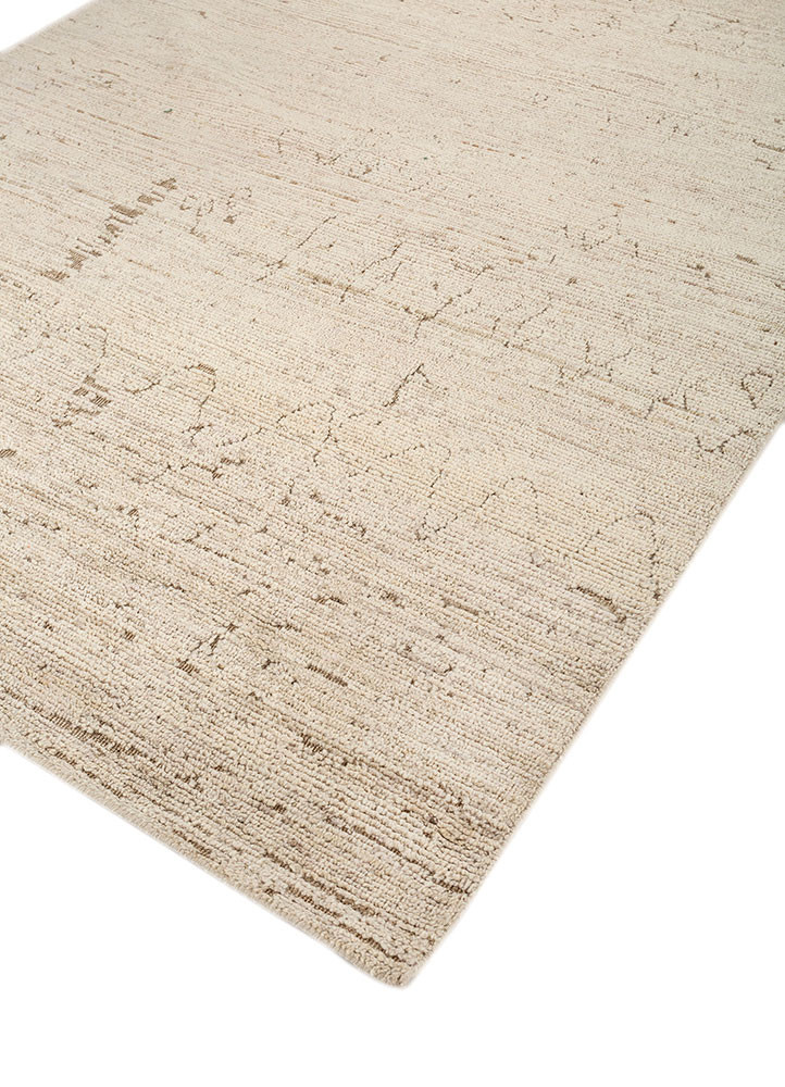manifest ivory afghan wool hand knotted Rug - FoldShot