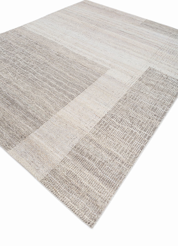 manifest blue afghan wool hand knotted Rug - FoldShot