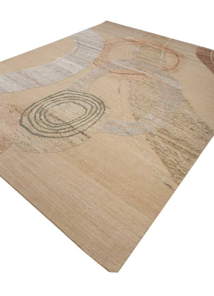blythe gold afghan wool hand knotted Rug - FoldShot blythe gold afghan wool hand knotted Rug - FoldShot