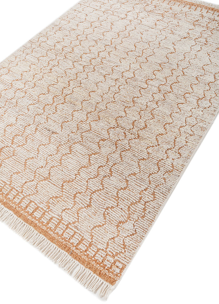 manifest ivory afghan wool hand knotted Rug - FoldShot