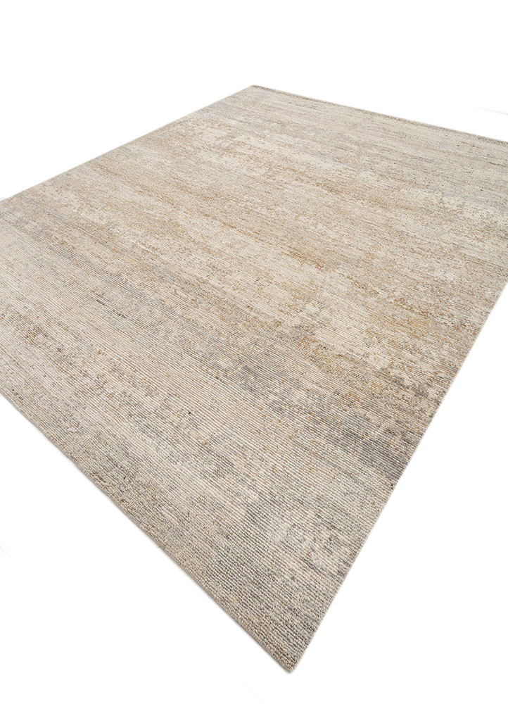uvenuti ivory afghan wool hand knotted Rug - FoldShot